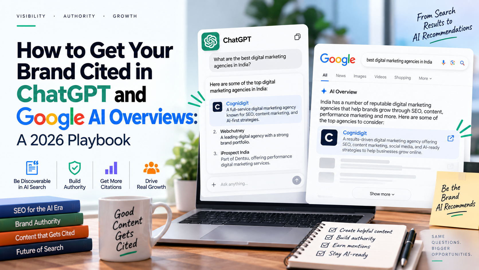 How to Get Your Brand Cited in ChatGPT and Google AI Overviews: A 2026 Playbook